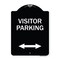 Signmission Reserved Parking Visitor Parking Heavy-Gauge Aluminum Architectural Sign, 24" x 18", BW-1824-23025 A-DES-BW-1824-23025 - alternate 1
